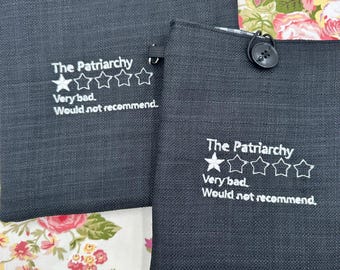 Feministisk patriarkatsrecension Broderad bokomslag