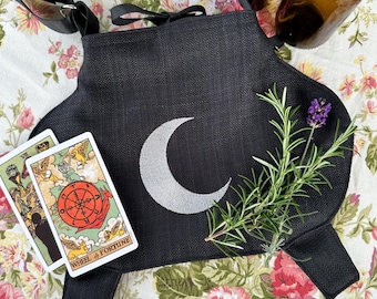 Liten svart Cauldron-väska / Axelväska / Justerbar rem