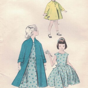 May include: Vintage Butterick sewing pattern featuring illustrations of children's dresses and coats. The pattern includes the text "Butterick" and "Quick 'n Easy". The size is 8, with a breast measurement of 26 inches.