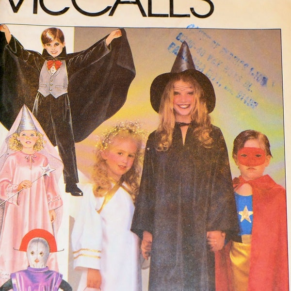 McCall's 9235, Disfraces para niños, niñas y niños, tamaño grande (10 - 12), corte parcial y completo.  1984