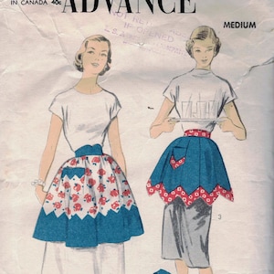 Advance 5883 Juego de semiantales medianos de Misses.  SIN IMPRIMIR y completo.  1951