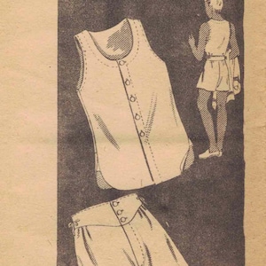 Clotilde 3868 – Vintage-Unterhemd und Unterwäsche für Herren – Größe: Bundweite 38, Brustumfang 42 – Unbedruckt, werkseitig gefaltet, 1944