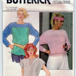 Puede incluir: Un patrón de costura para una blusa de mujer con tres estilos diferentes. El patrón es de Butterick y el número de patrón es 6297. El patrón es para las tallas 12-14-16.