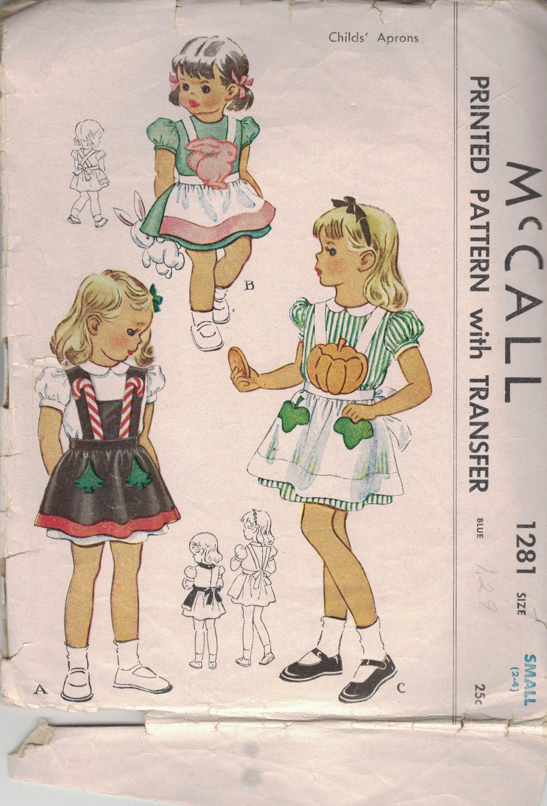 1940 Childrens Apron - Etsy Canada