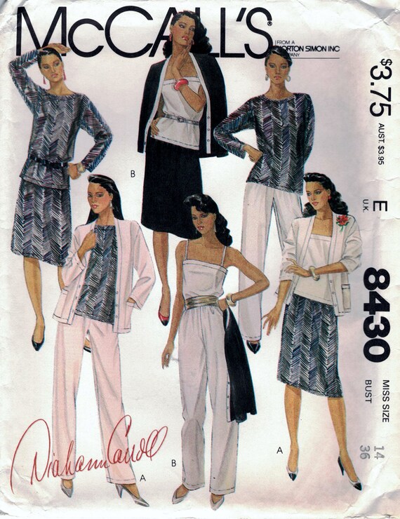 McCalls 8430 De la collection du devine Diahann Carroll. Veste
