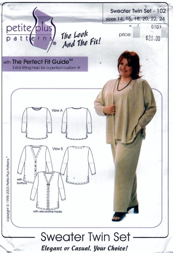 Petite Plus 102 Sweater Twin Set 