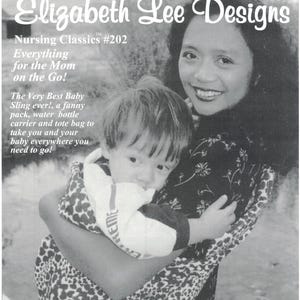 Elizabeth Lee Designs #202 - Tudo para a mãe em movimento, porta-bebês, pochete, carregador de água e bolsa grande, dobrados na fábrica. 2000