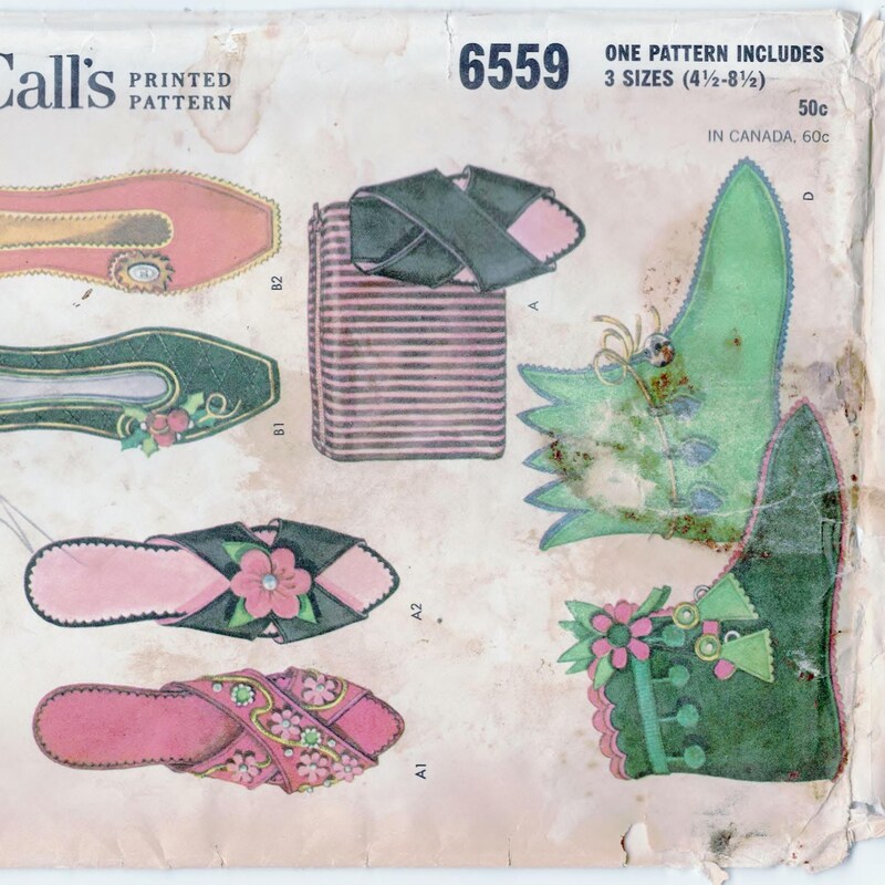 Sewing Slipper Pattern Etsy