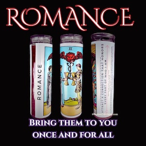 ROMANCE TAROT KEY Manifestation Candle