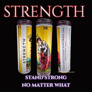 STRENGTH TAROT KEY Manifestation Candle