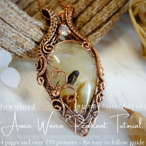 Wire Weave "Annie" Pendant Tutorial - Wire Wrapped Two Stone Pendant Tutorial - Level: Intermediate/Advanced