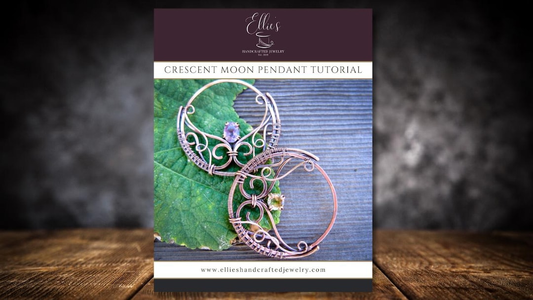 Crescent Moon Pendant - Wire Wrap Tutorial - Level: Intermediate - Etsy