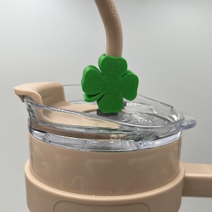 St. Patrick&#39;s Four Leaf Clover Straw Topper - Set of 4