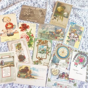 Vintage Holiday Postcard Set, Antique Postcards, Random Lot, Choose Quantity, Valentines Day, Easter, Thanksgiving, Christmas, New Years image 7