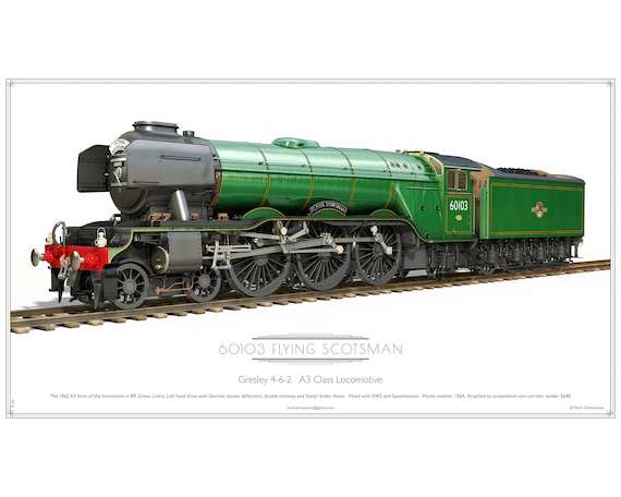 Dapol】 Nゲージ フライング・スコッツマン 蒸気機関車+客車セット