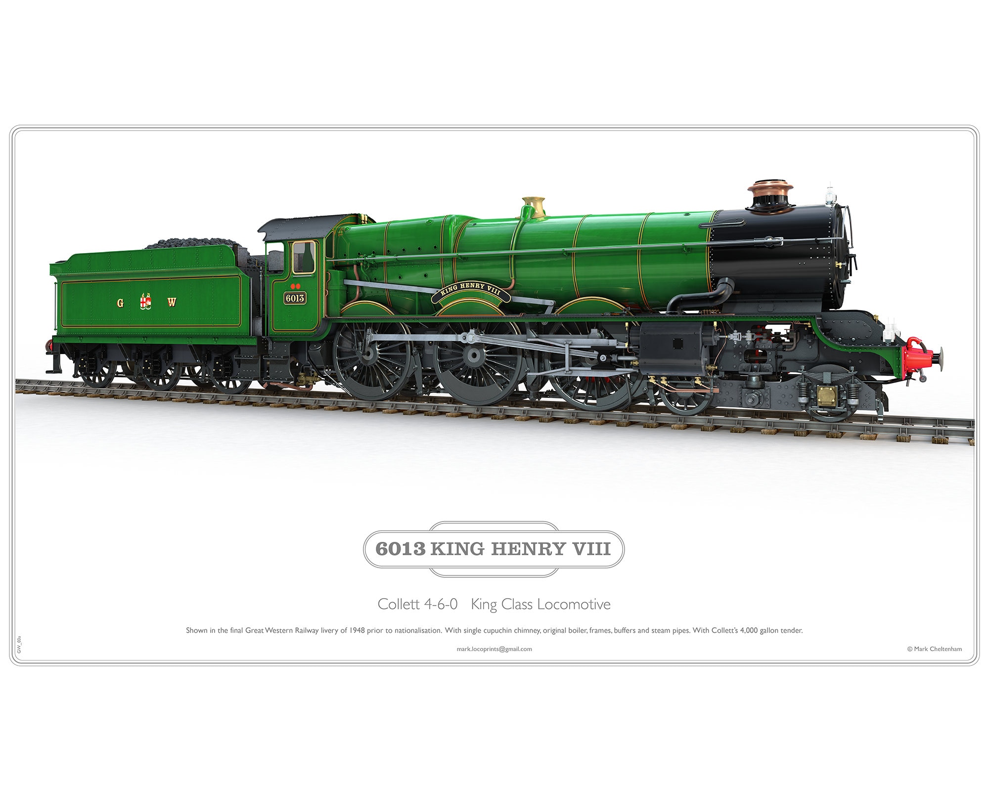 GWR King Class Steam Etsy