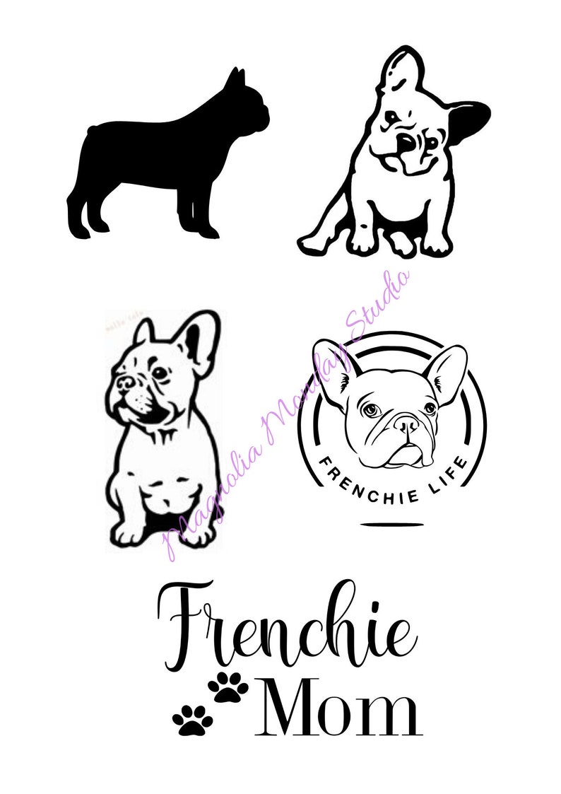 Download French Bulldog Frenchie Downloadable SVG Bundle for Cricut and | Etsy