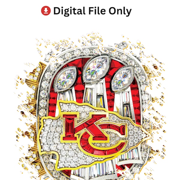 Chiefs Champignons Ring, Bootleg, T-Shirt Design, Sublimation, Kansas City, Football - DIGITAL DOWNLOAD