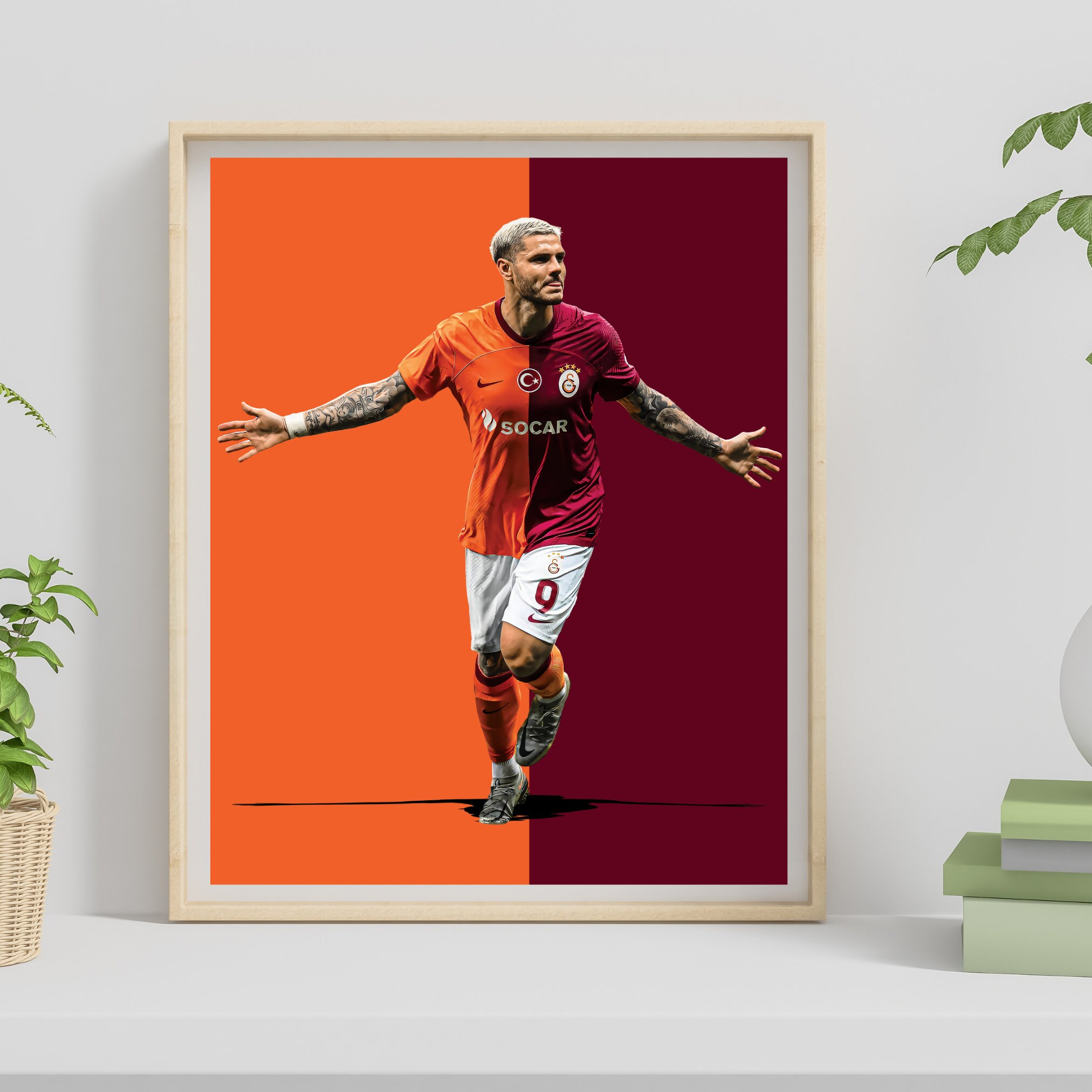 Mauro Icardi, Galatasaray, Football Print, Football Poster, Soccer