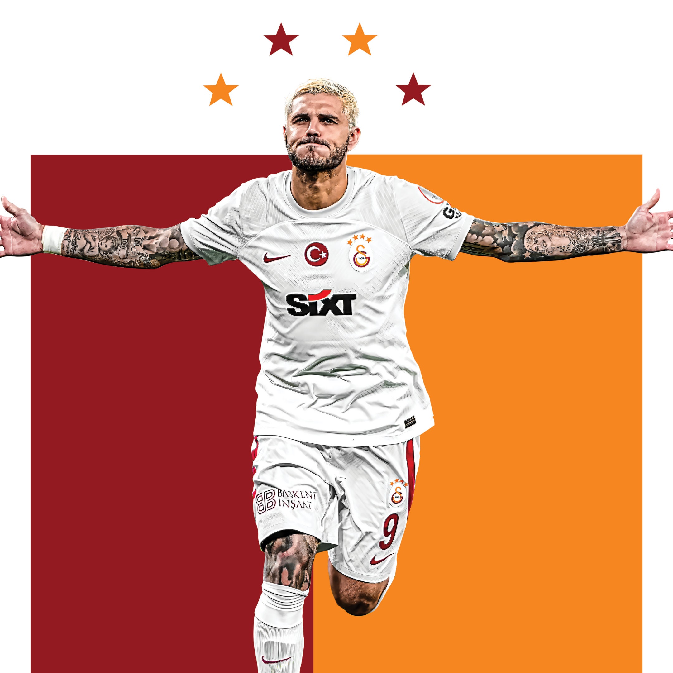 Galatasaray Duftbaum Mauro Icardi Fanartikel 2STK FREE VERSAND in
