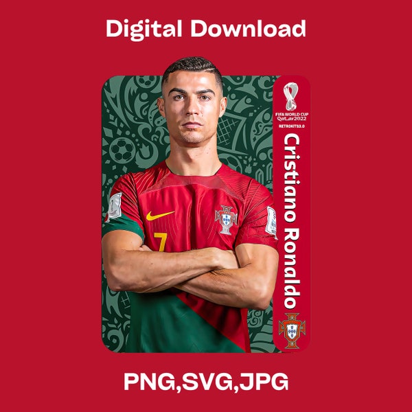 Ronaldo Portugal World Cup 2022 PNG,SVG,JPG High Quality