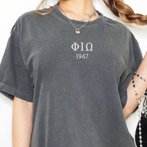 Kundenspezifisches gesticktes Sorority-griechischer Buchstabe-Hemd, Sorority Sister Comfort Colors® Tshirt