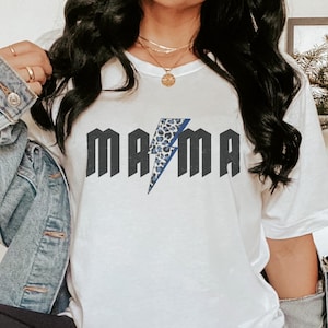 Boy Mama Shirt Boy Mom Shirt Leopard Print Lightning Bolt Shirt Mama Shirt