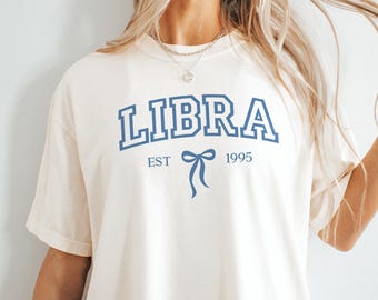 Custom Coquette Zodiac Birth Year Sweatshirt, Personalized Comfort Colors® Birthday Gift