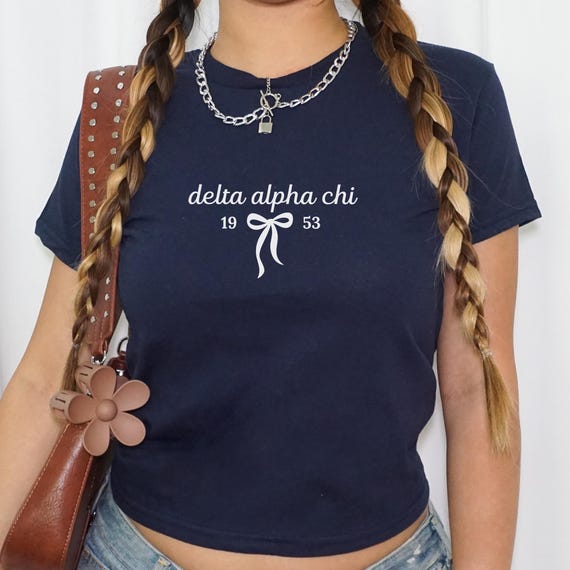 Custom Coquette Sorority Shirt Y2k Baby Tee Personalized Sorority Merch