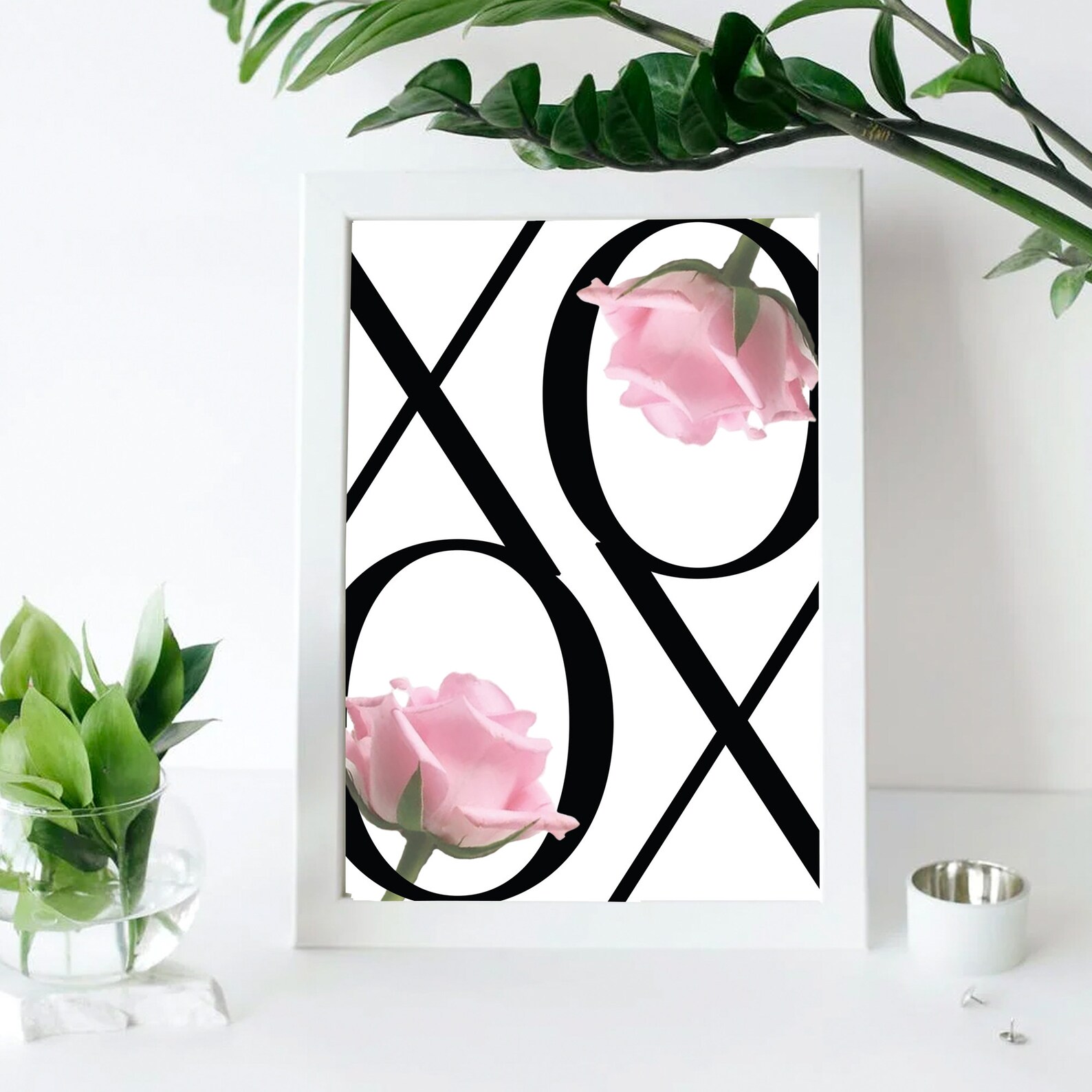 XOXO Black and White Modern Print Fashion Wall Art Home & | Etsy