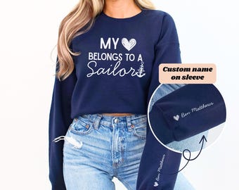US Navy Military Wife Gift Proud Navy Girlfriend Custom Military Gifts Navy Deployment Girlfriend Sailor Wife