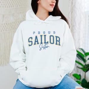 Proud Navy Family Navy Mom Sweatshirt Military Sister Personalized Hoodie Custom Hoodie US Navy Military Family Gift