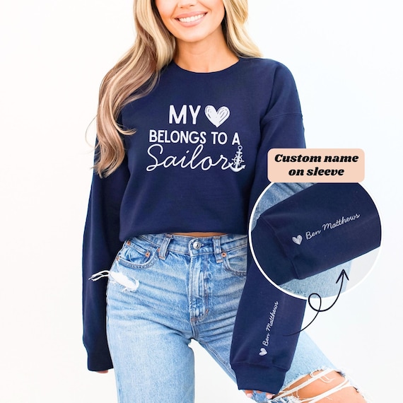 US Navy Military Wife Deployment Gift, Custom Proud Sailor Girlfriend