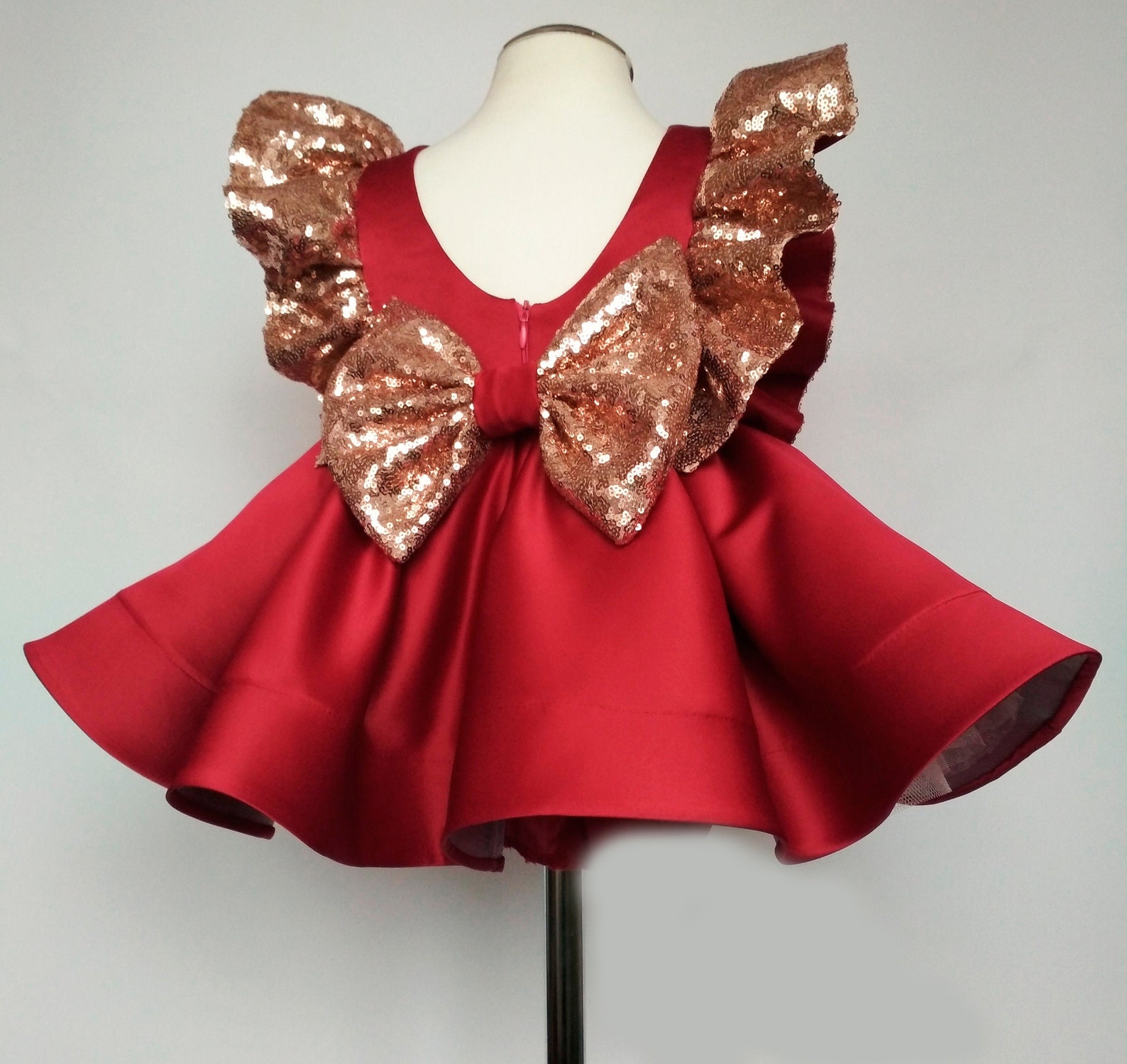 Rose gold flower girl dress Burgundy flower girl dress toddler Etsy