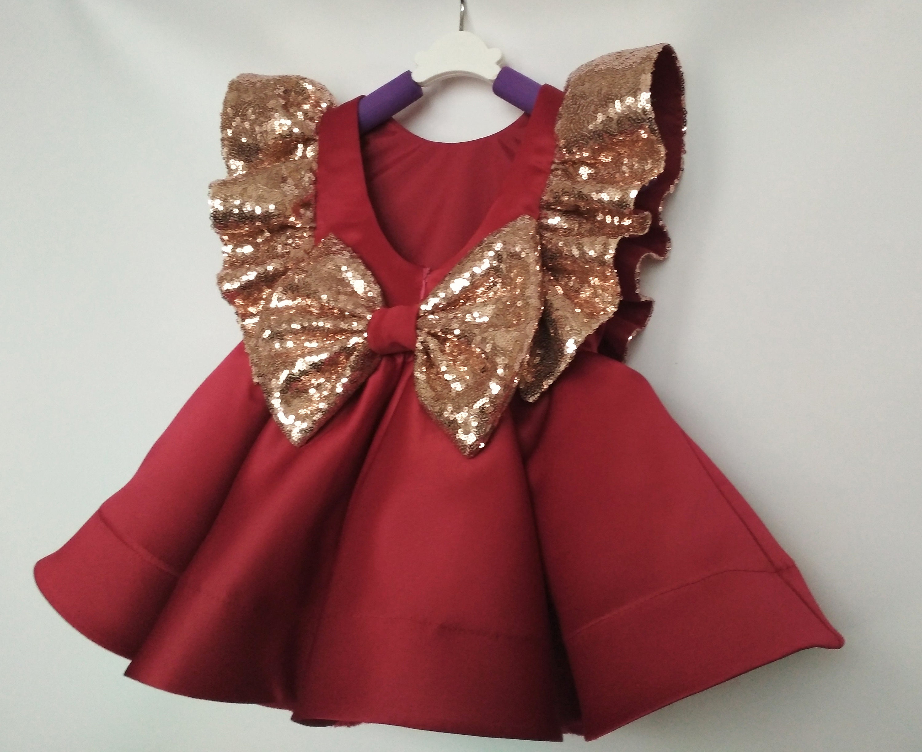 Rose gold flower girl dress Burgundy flower girl dress toddler Etsy