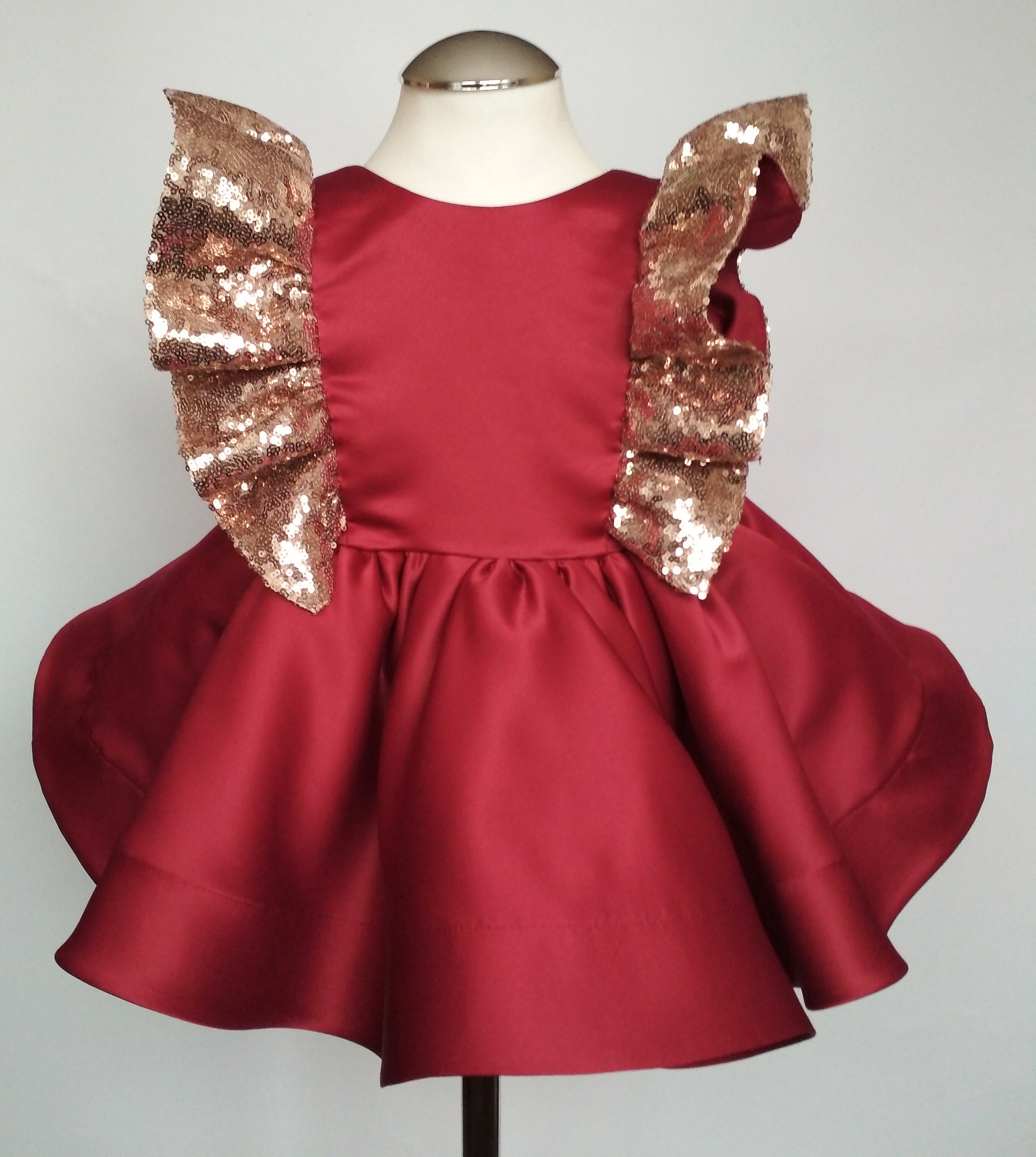 Rose gold flower girl dress Burgundy flower girl dress toddler Etsy