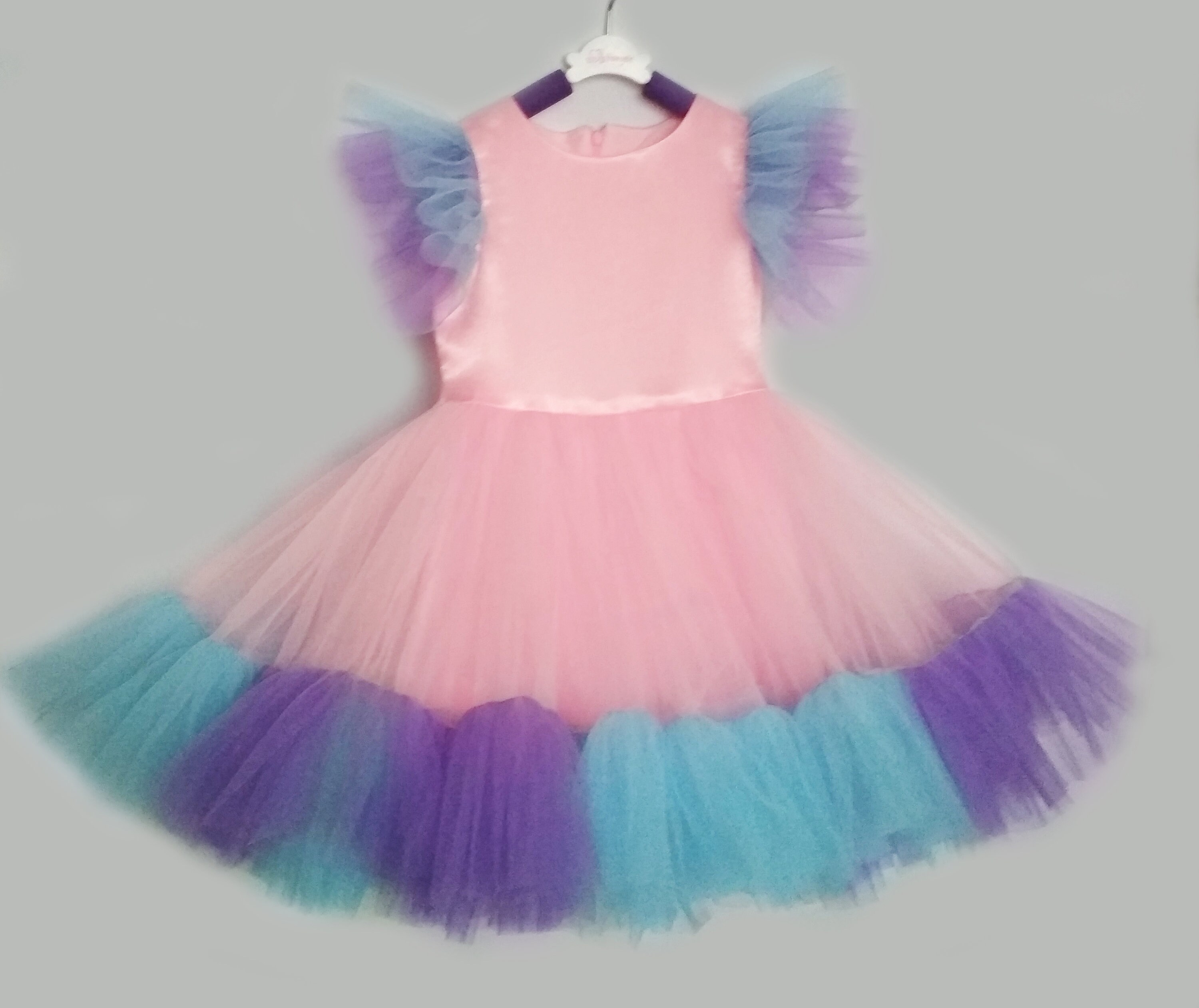 Unicorn birthday dress 1 year old. Baby girl birthday dress. Etsy