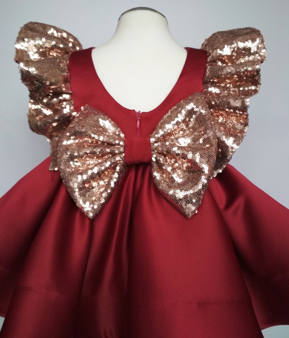 Rose gold flower girl dress Burgundy flower girl dress toddler Etsy