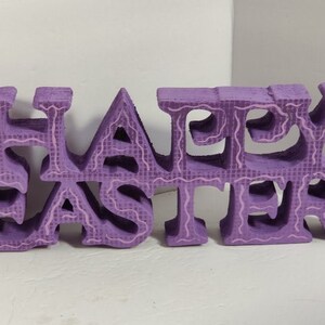 Happy Easter Wooden Shelf-sitter, Whimsical, Spring, Easter