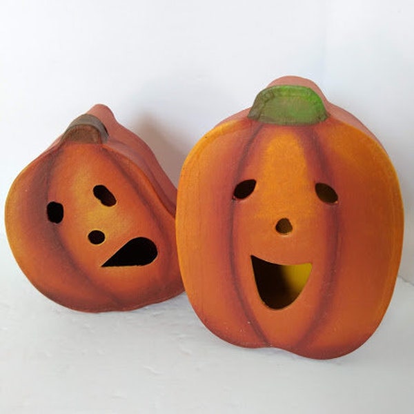 Jack O' Lantern Pumpkin Paper Mache Boxes, Whimsical, Halloween, Fall, Autumn