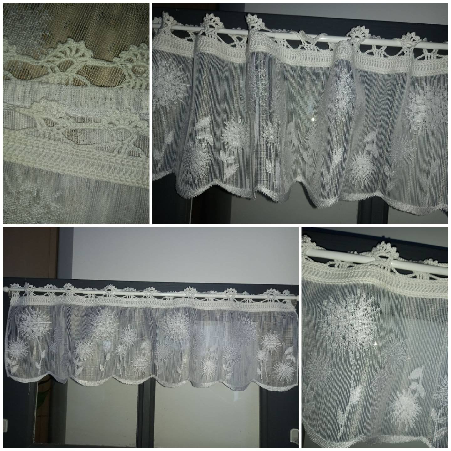 Brise Bise Passé Tringle Crocheté - Modèle 25 59/19 cms