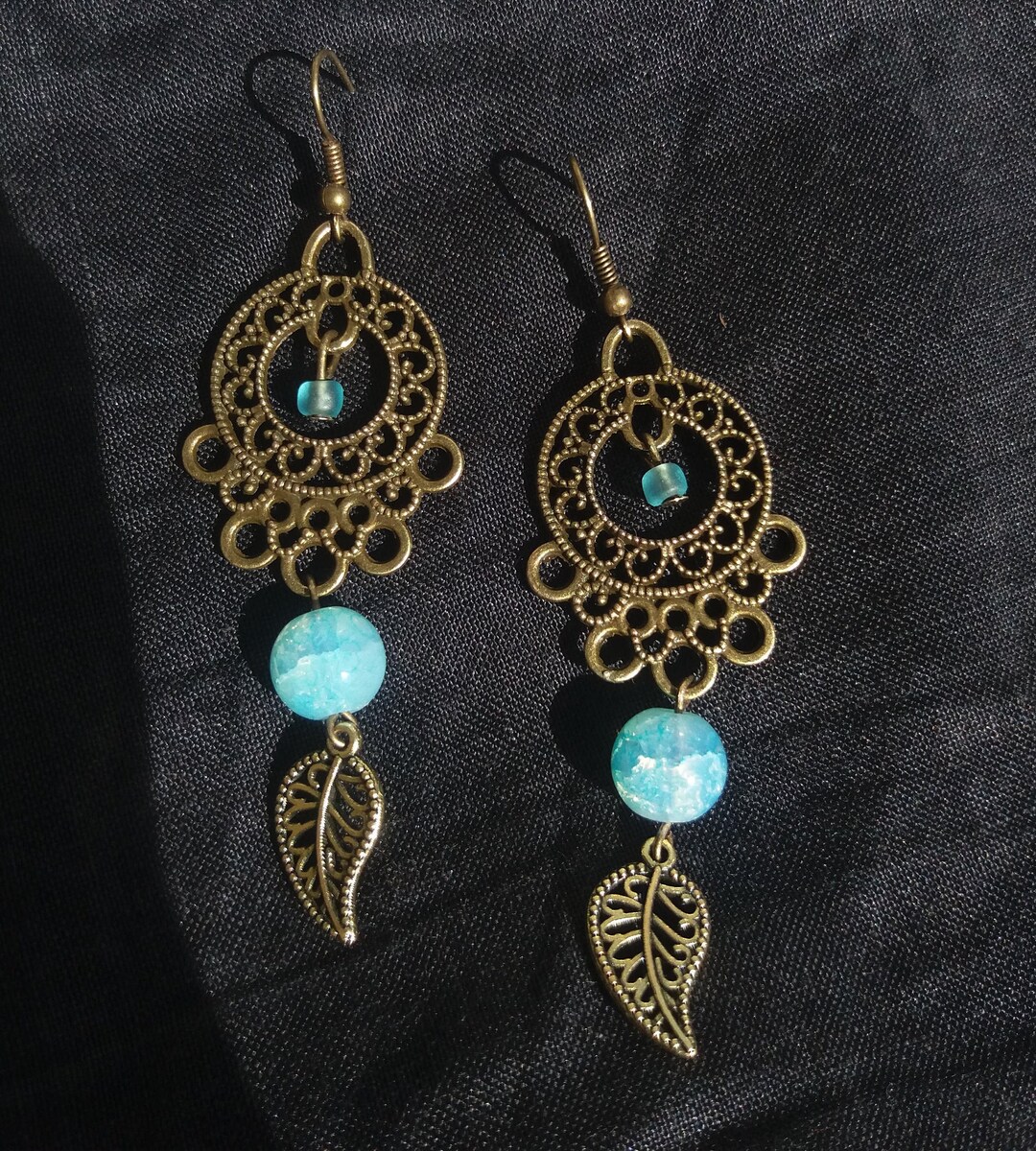 Vintage Style Antique Bronze Earrings, Gipsy Earrings, Ethnic Earrings
