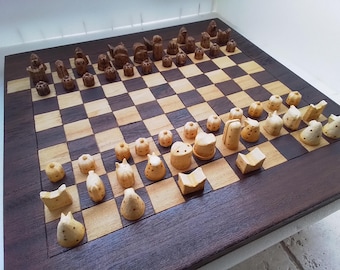 Tamerlane&#39;s Chess, ancient chess wooden game, board game, nerd gift, Tamerlane Indian chess, ancient chess