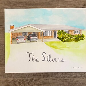 Custom House Portrait – House Warming Gift – Realtor Closing Gift - Watercolor Painting