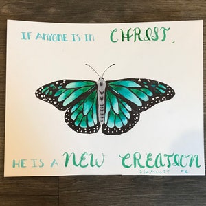 Nueva Creación en Cristo, 2 Corintios, Signos con las Escrituras – Pintura en Acuarela