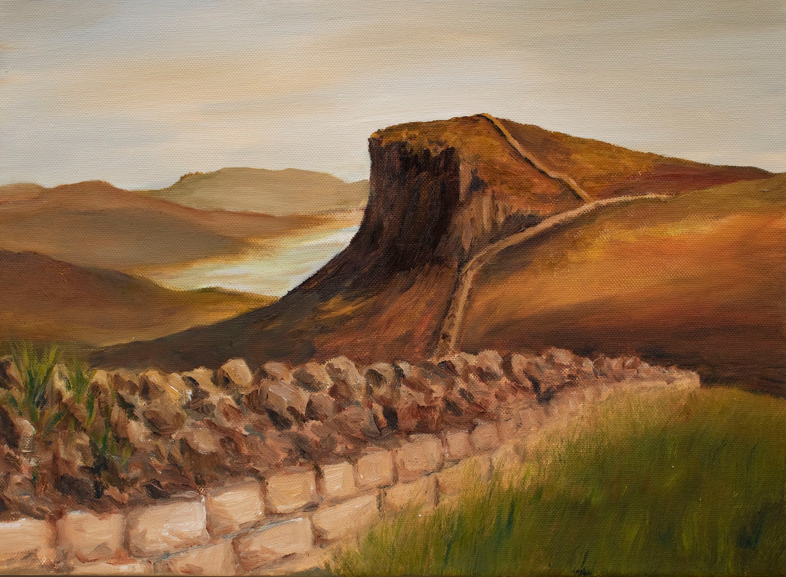 Original oil painting of Hadrian's Wall Etsy