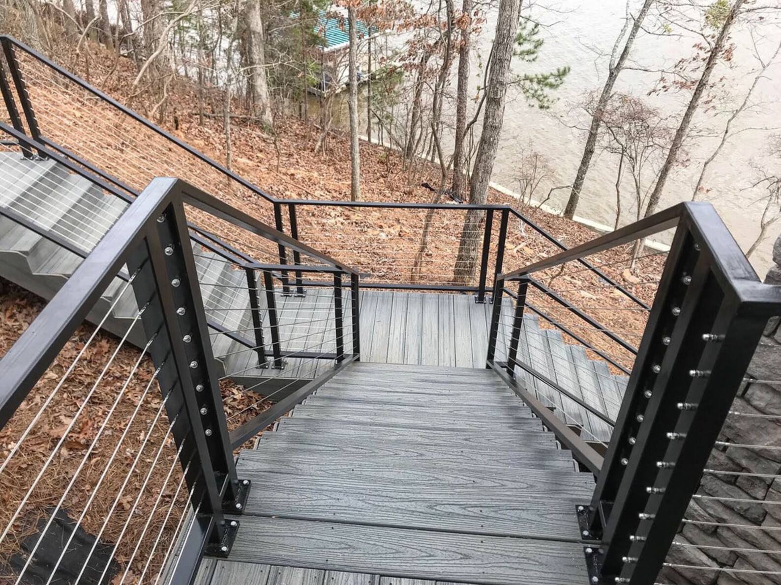 Cable Deck Railing Post 2 square Predrilled Metal Etsy