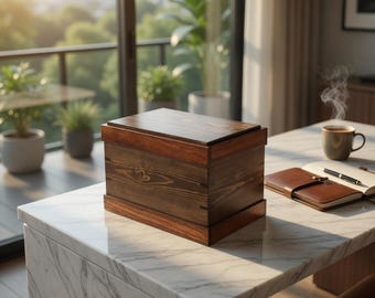 Handcrafted Kona Brown Pet Urn: Personalized Wooden Memorial