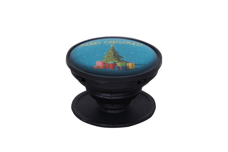 Phone Grip Collapsible Stand Holder Mount Santa Reindeer Snowman Elf Christmas