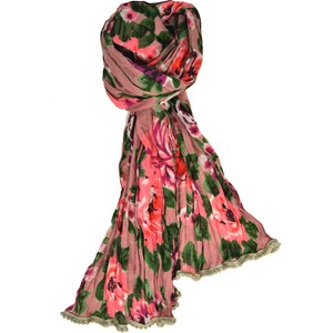 Cotton Voile Scarf Tea Rose